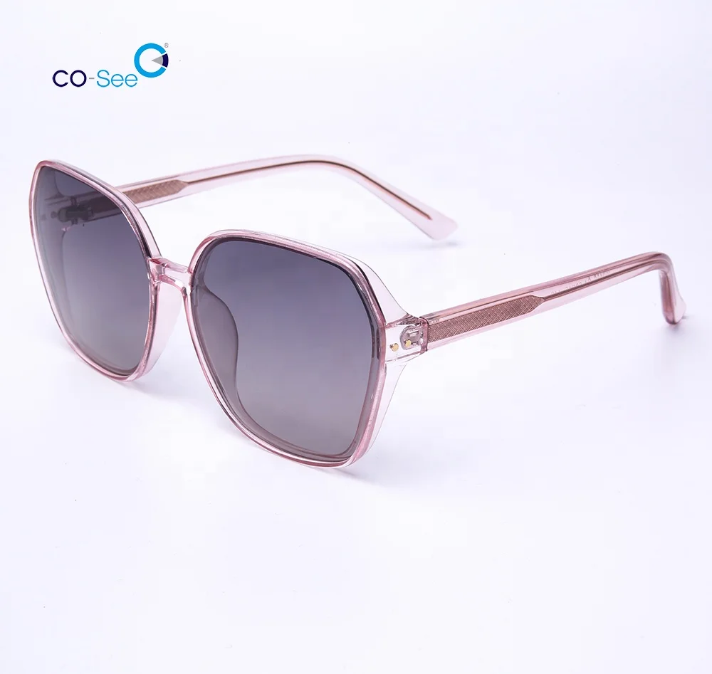 

Custom Colorful Transparent Oversized Big Frame Polarized Plastic Shades Sunglasses