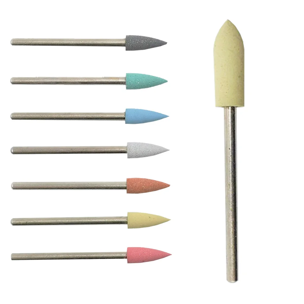 

nail cuticle remover silicone drill nail pedicure calluses bit, Yellow,blue,pink,gray,green,black,browm