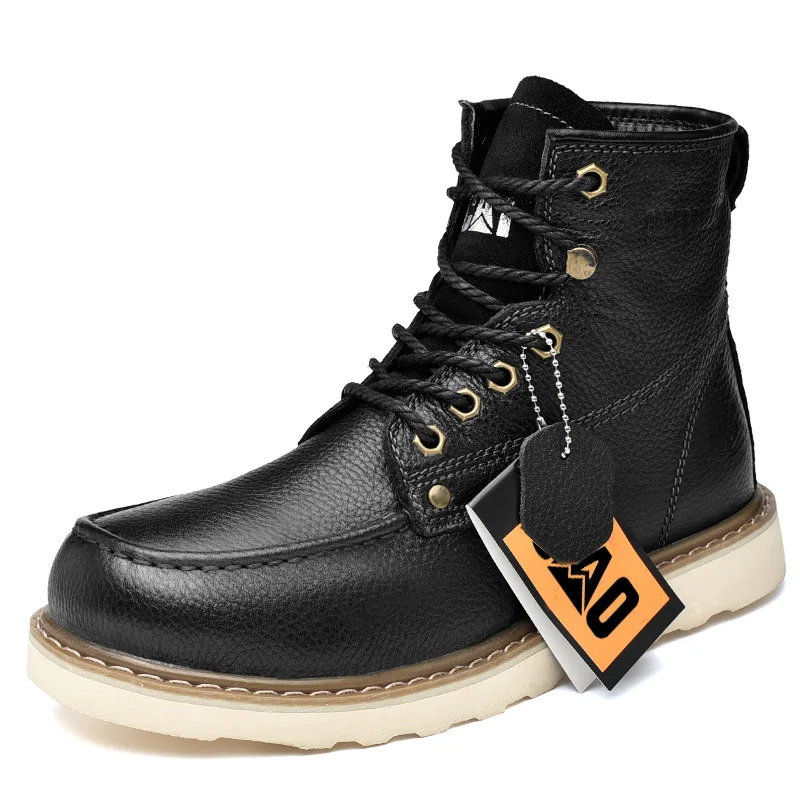 

Wholesale Martin boots men's fall/winter work shoes mid-top work boots top layer leather shoes with original Caterpillar