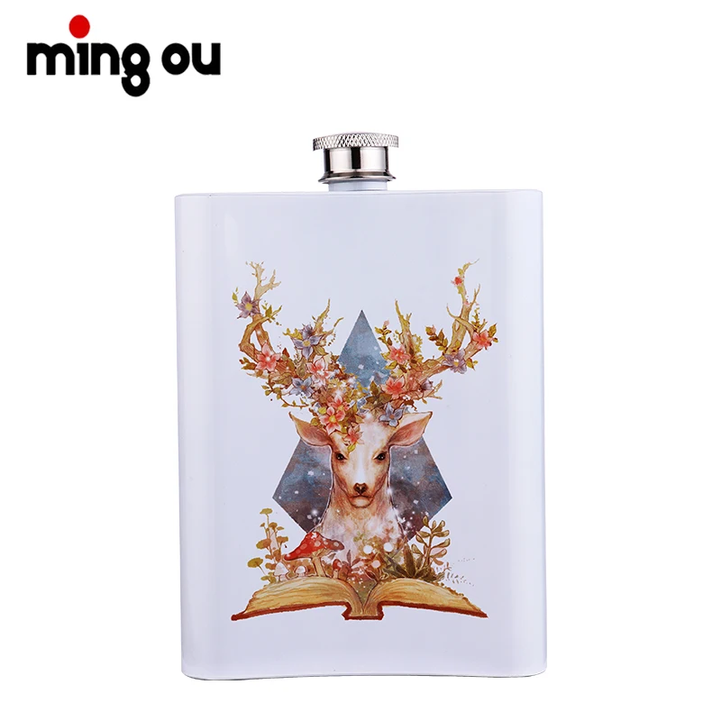 

Liquor Alcohol Flask Square Wine Bottle Hip Flask Stainless Steel High Quality Sublimation 8oz Water Bottles Direct Drinking, Customized