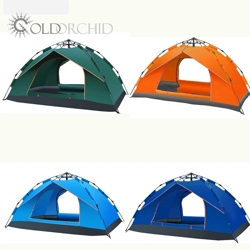 

automatic Wholesale Hiking High Quality 4 person waterproof outdoor camping tent, Army green