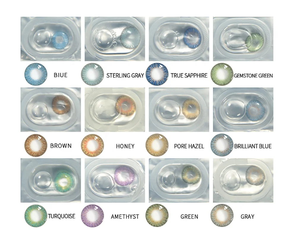 
Beauty Coner 2pcs/pair Soft Colored Contact Lenses for Cosmetic Makeup Yearly Use Color Contact Lenses for eyes 