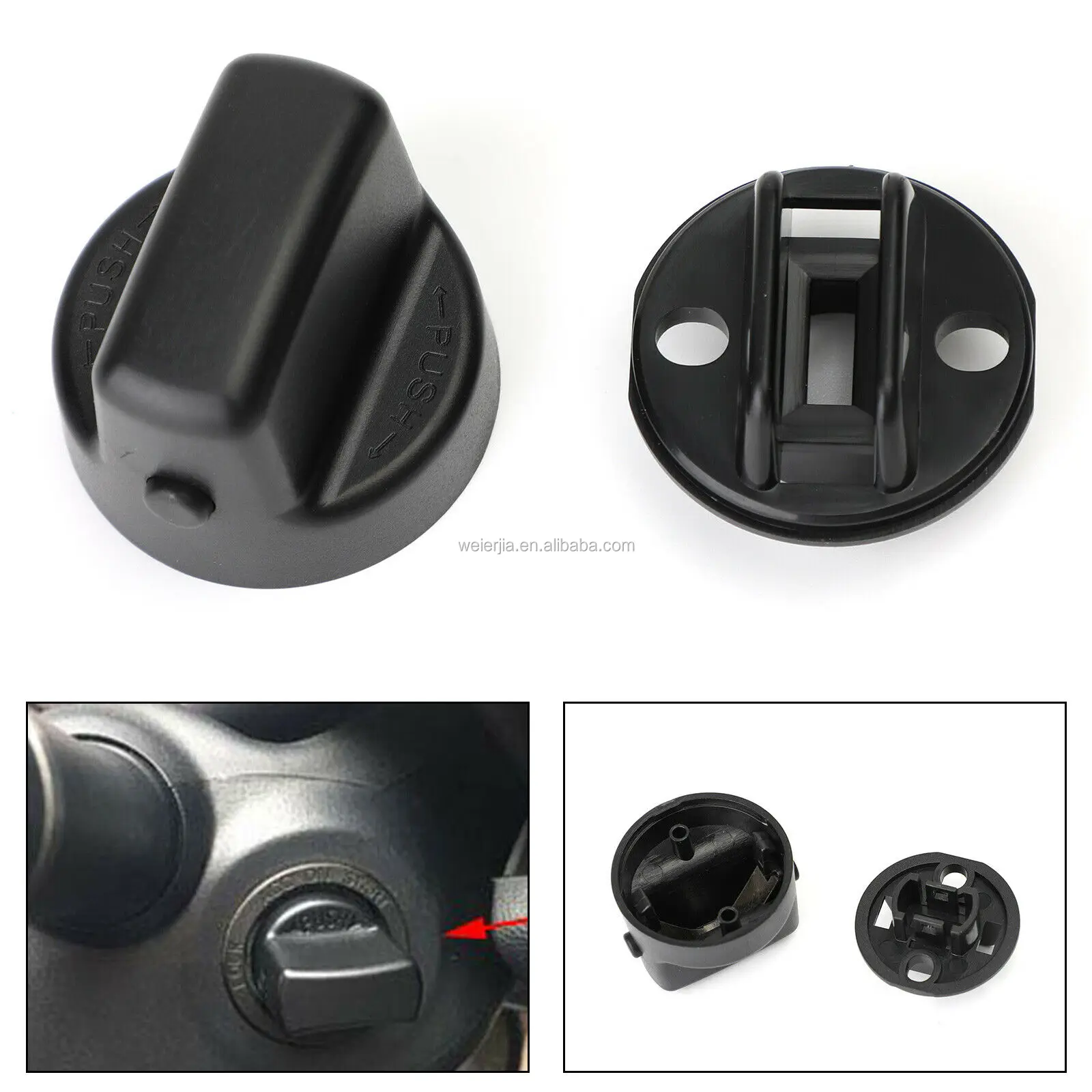 Naliovker Tapa e Inserto de la Perilla del Interruptor de Encendido para Keyless Lancer Outlander 4408A167 4408A031