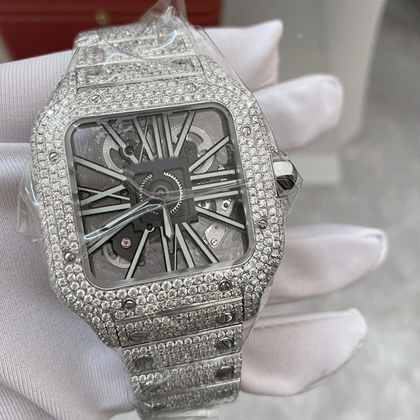 

2021 Hip Hop Watches Iced Out diamond Mens Watches Luxury Watch for Men, White