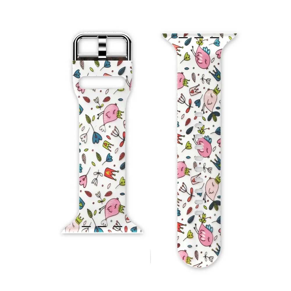 

Custom Compatible with watch band apple 38mm 42mmprinted Silicone Wristband for apple watch, Choice