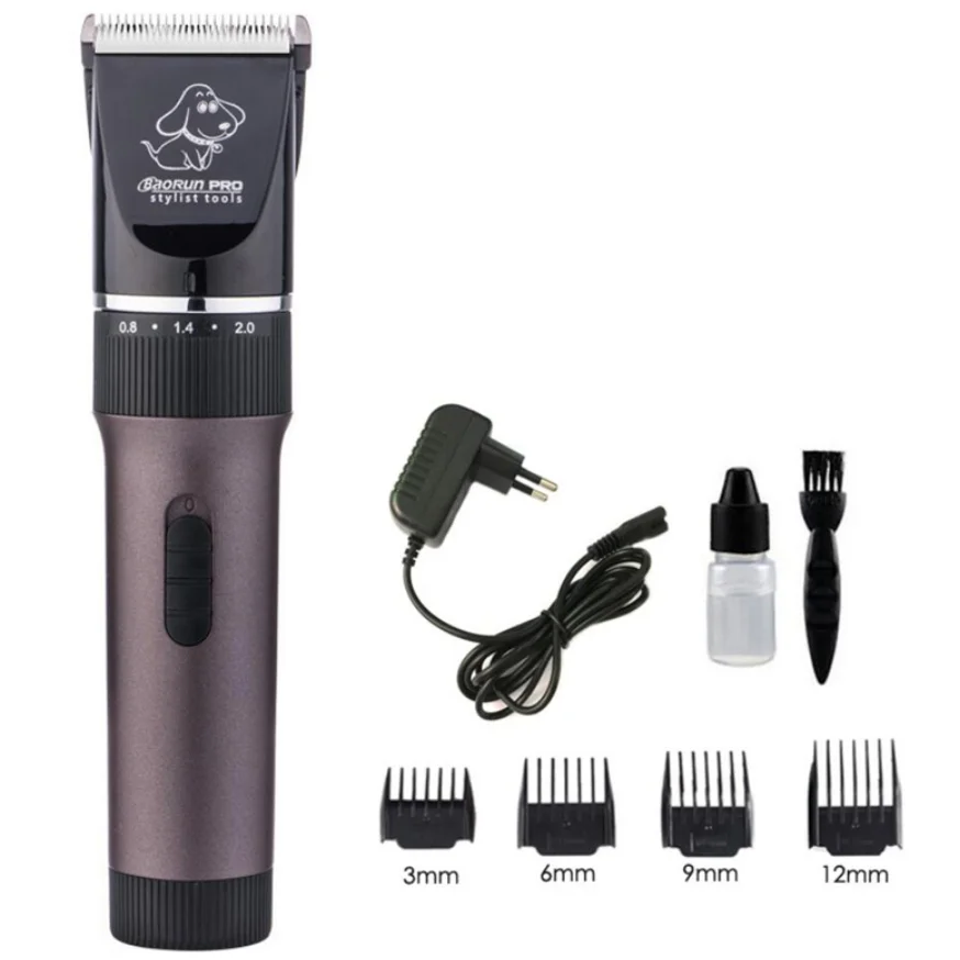 

Best seller Professional Grooming Kit Rechargeable Pet Cat Dog Hair Trimmer Electric Pets Shaver Set Haircut Machine, Silver
