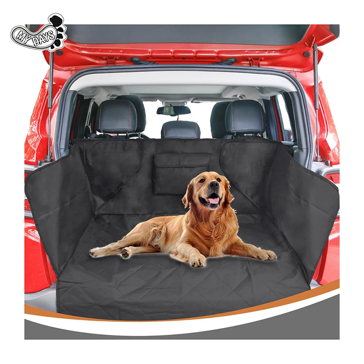 

Heavy Duty SUV Dog Trunk Cargo Liner Cover with Side Walls Protectors for Outdoor Travel, Black, gray