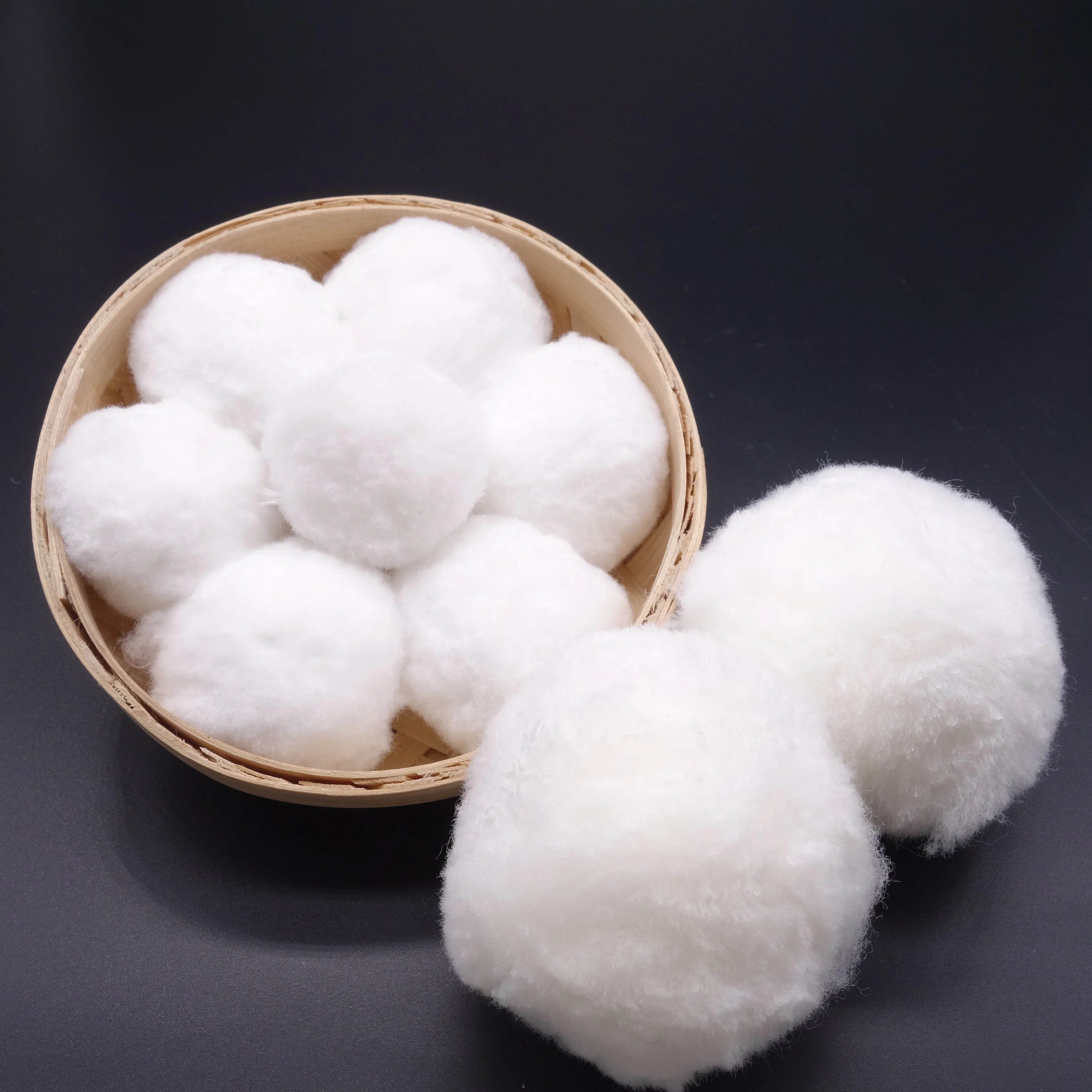 White Clean 40mm Polyester Filter Fiber Balls For Swimming Pool Replace