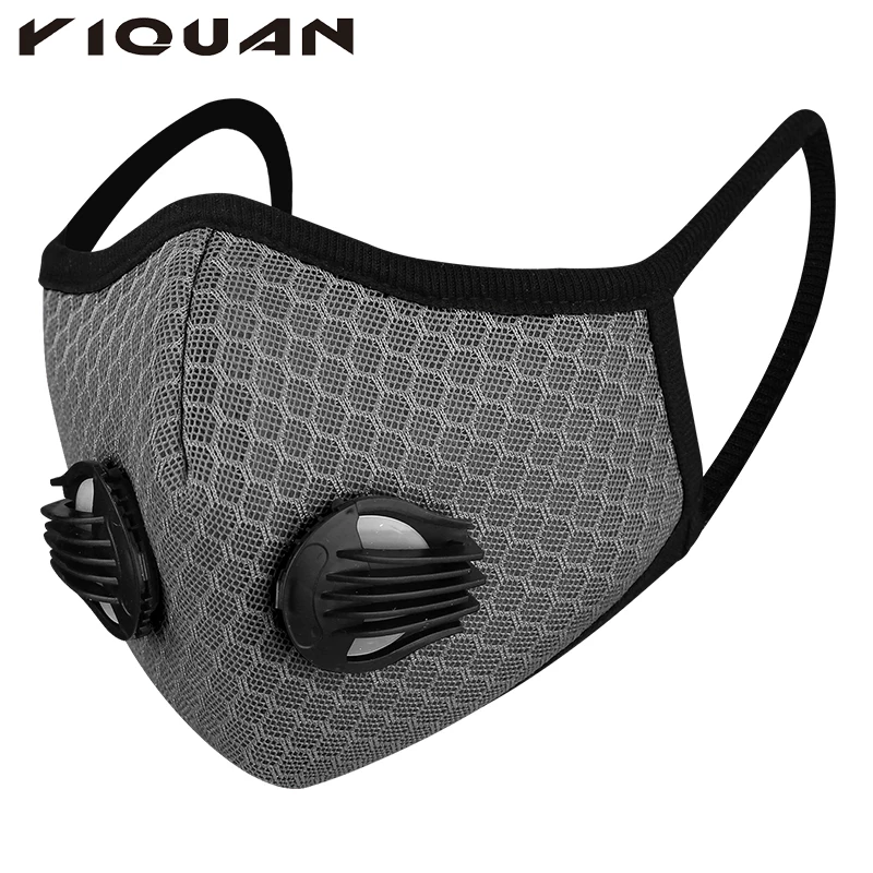 

Bicycle Ear loop Mesh Face Cover Bicycle Windproof And An-ti Dust Cycling Activated Filter Face Cover with Valve, Black/blue/orange/red/ light gray