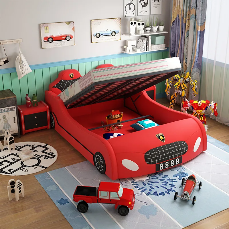 Wooden Frame Kids Car Bed Modern Bedroom Furniture Factory Direct Sale