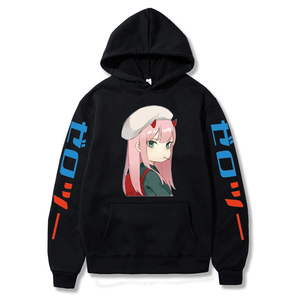 

Darling in the Franxx Anime Harajuku Zero Two Beauty Print Hoodie Men's and Women's Tops Loose Summer Tops