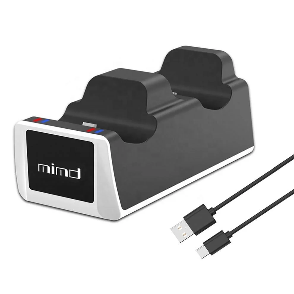 

Dual Ps5 Charging Dock Station Stand Charger For Sony Playstation 5 Controller, Black white