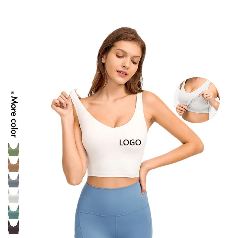 

Xsunwing 2022 new female women Seamless yoga gym wear Sexy Push Up sports bra crop top vest apparel workout clothing activewear