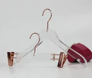 Image of High end transparent shop hangers acrylic clothes hanger for fashion