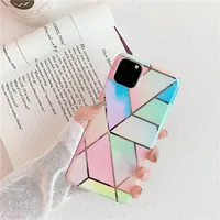 

Fashion Japanese Style Soft TPU Rhombic Marble Phone Covers for iphone 11 Pro Marble Case