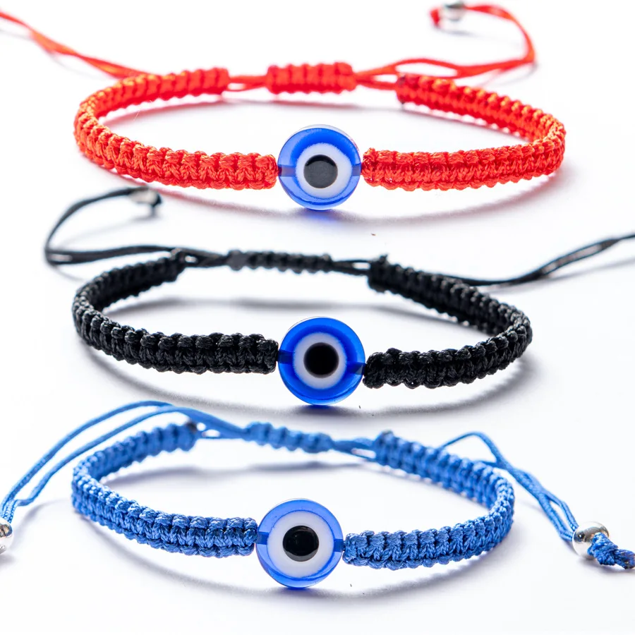 

Wholesale Women Jewelry Woven Friendship Bracelet Lucky Blue Eye Bangle Evil Friendship Beaded Bracelets, Normal/custom color