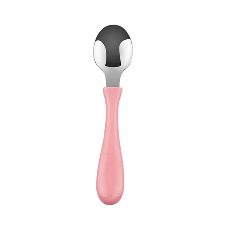 

Stainless steel spoon baby feeding spoon complementary food tableware training spoon