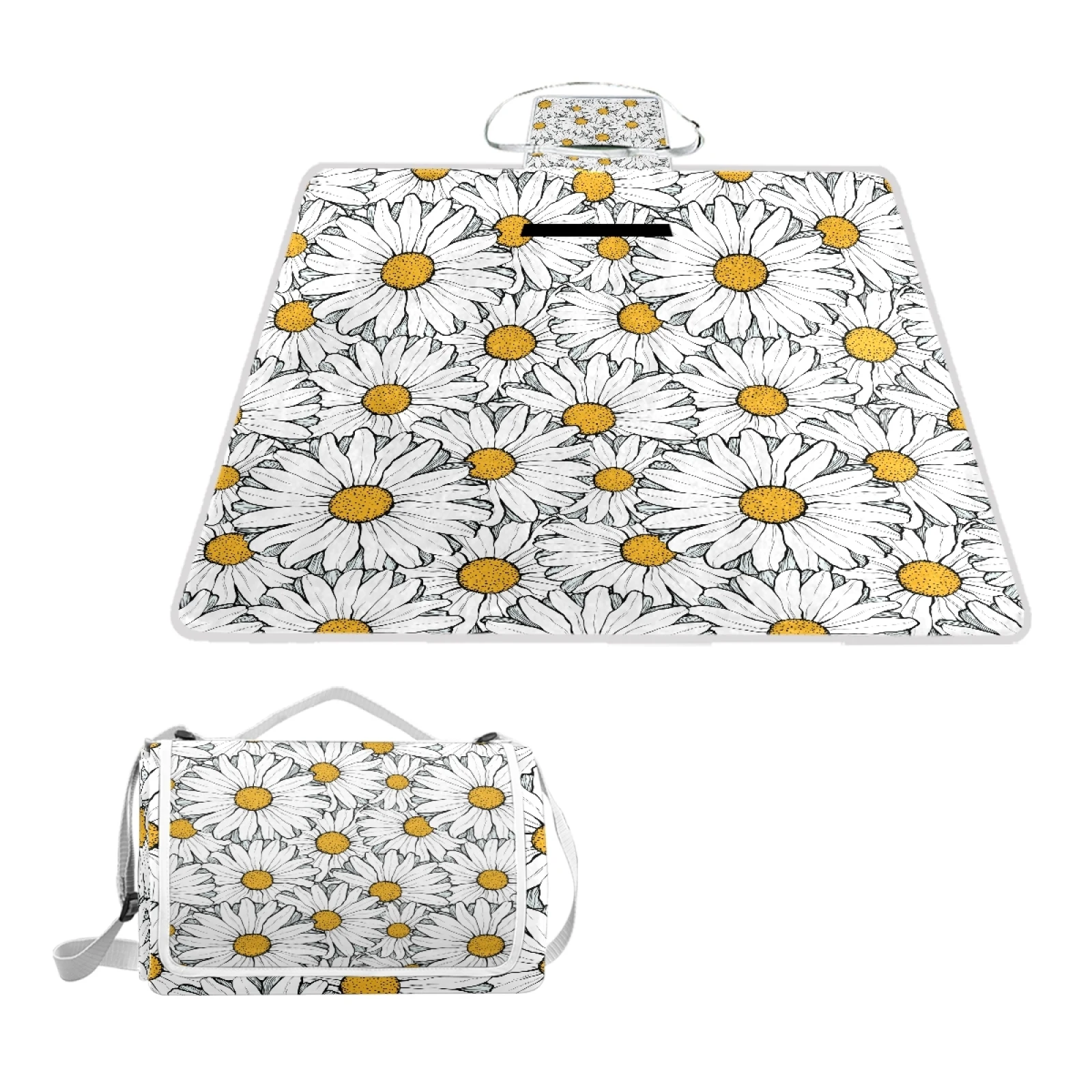 

New style spring flowers outdoor beach picnic blanket mat Outdoor Picnic Folded Blanket waterproof blanket, Customized