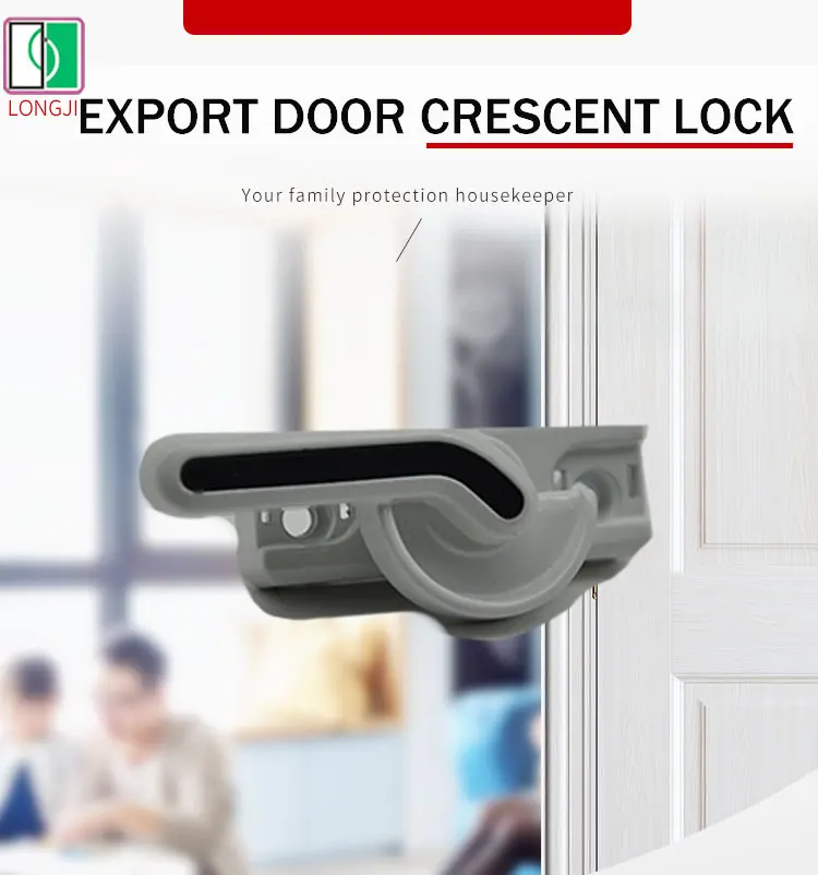Aluminum sliding window crescent window lock