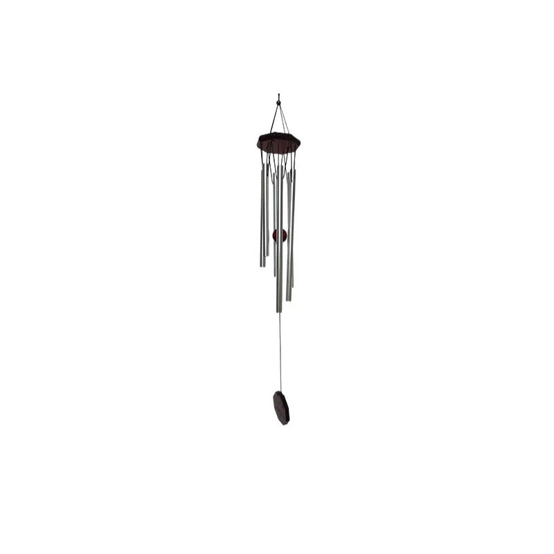 

Top Sale On Amazon 2021 Brass Traditional Garden Decor Tube Memorial Wind Chimes With Mahogany Pendant, Picture