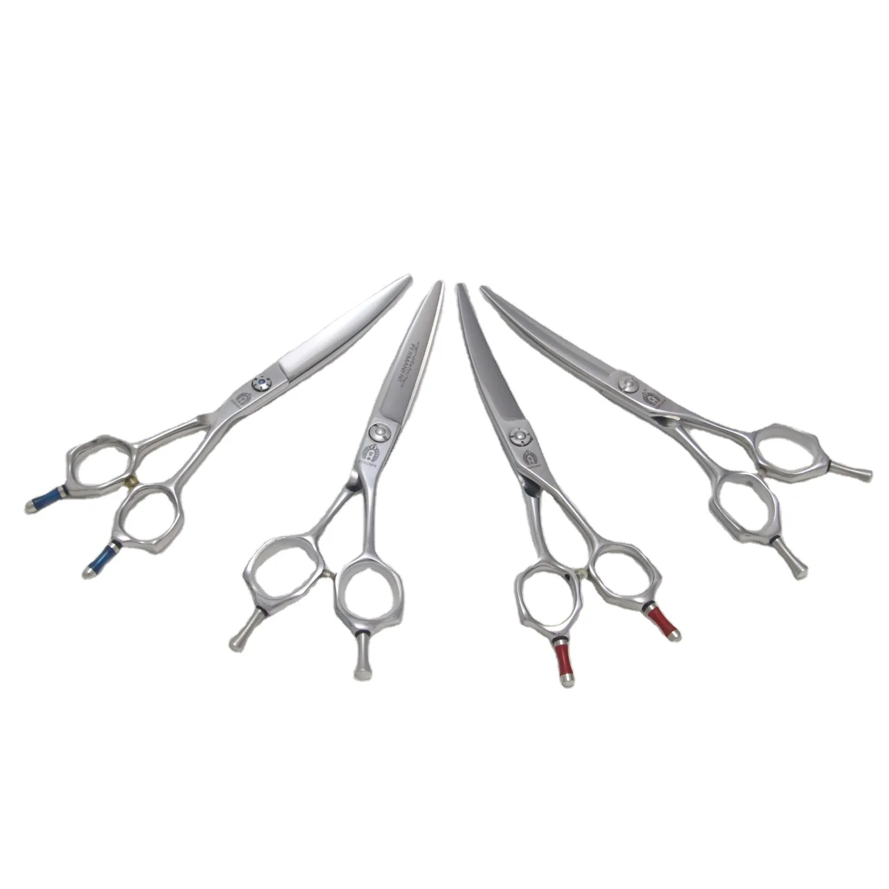 

Golden grade hairdresser salon professional scissors curved curve blade shears, Silver or other color you wanted