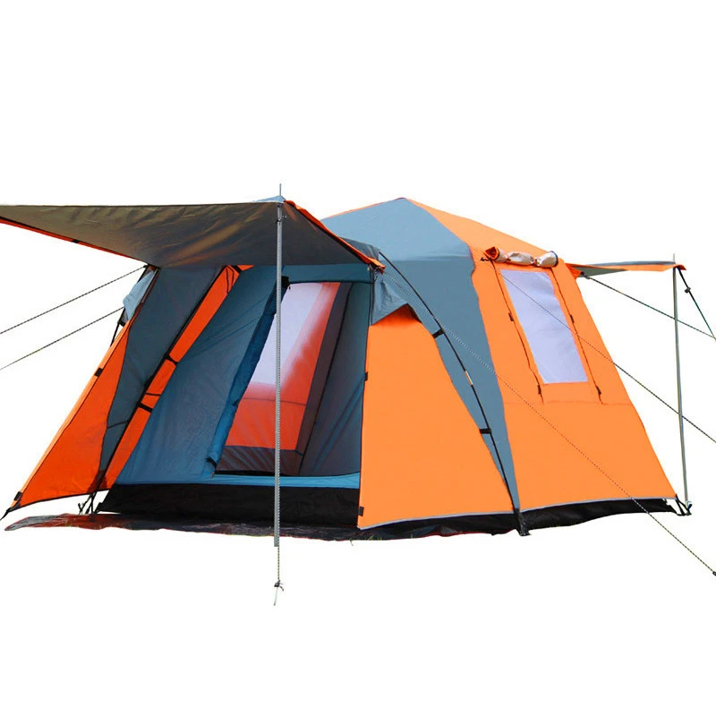 

Outdoor Big Space 2-5 Person Hiking and Camping Double Door Open 2 Layer Waterproof Tent for Friends and Family