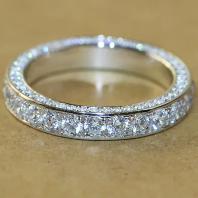 

Hot Sale Sparkling Full Cubic Zirconia Engagement Finger Ring CZ Diamond Wedding Ring For Women