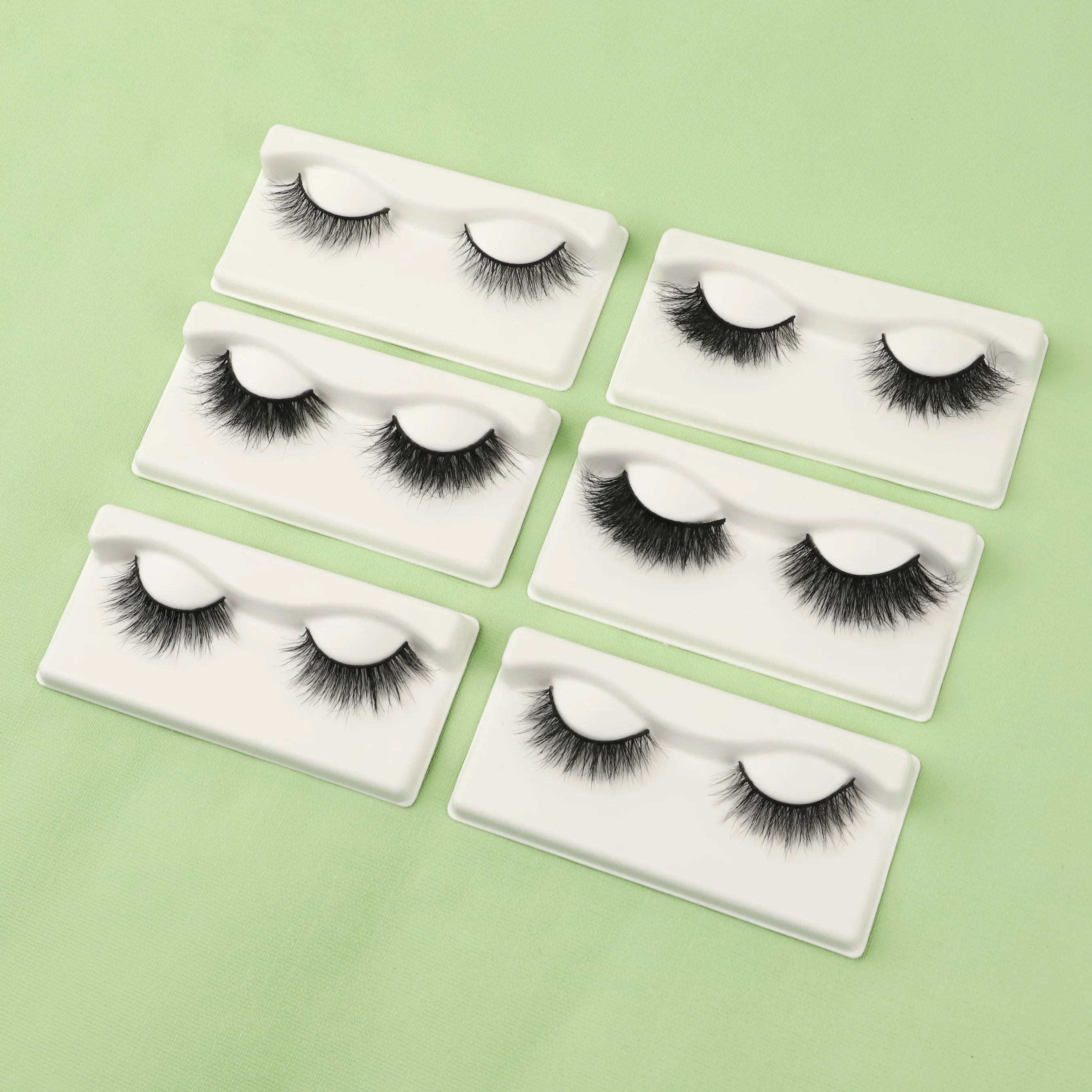 

new degradable tray 6D real mink eyelashes with free sample