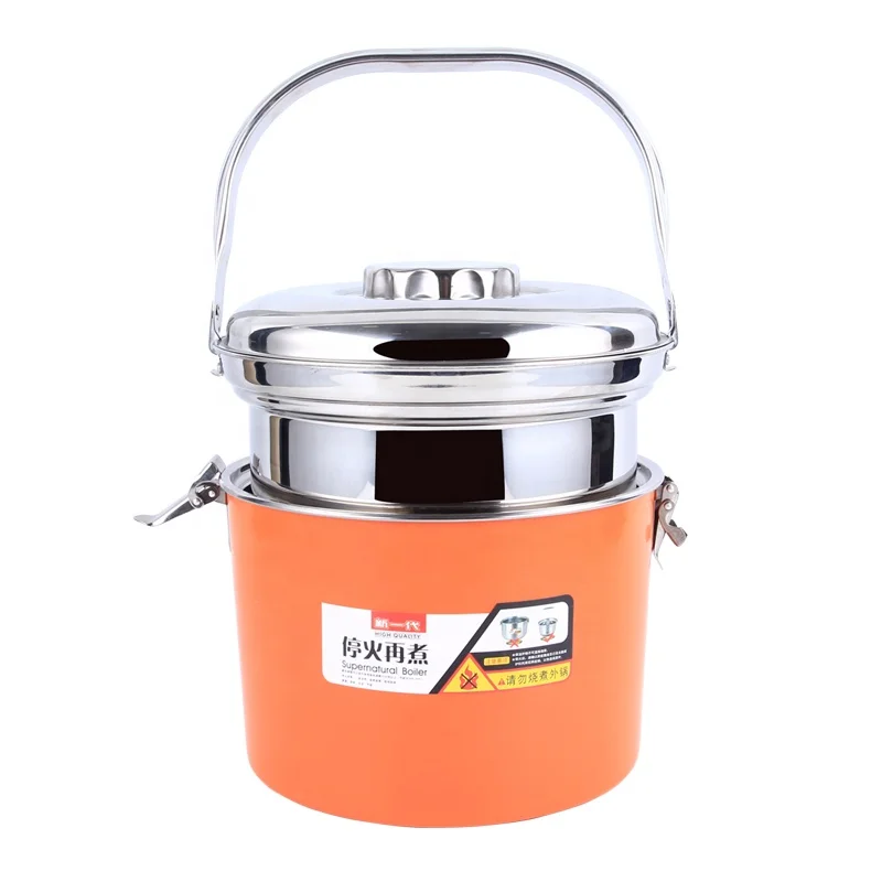 
Multifunctional 6.5L stainless steel cookware large energy saving camping cooking set outdoor 
