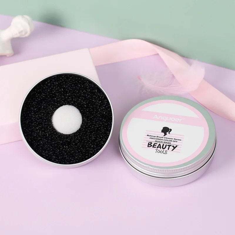 

Makeup Remover Brush Color Clean Eyeshadow Sponge Tool Cleaner Sponge Box