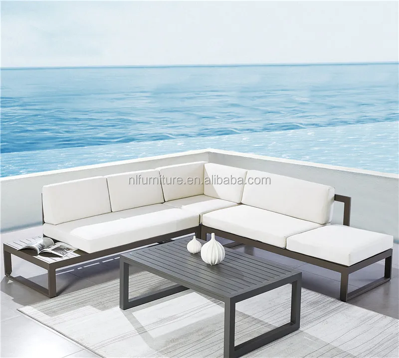 Luxury Outdoor Furniture Garden Aluminium Metal Sofa Set Luxury Outdoor Furniture Garden