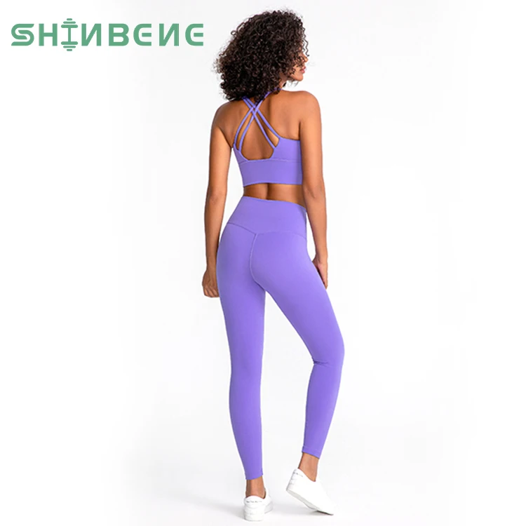 

SHINBENE 31Colors Women's Workout Sets 2 Piece Ribbed Seamless Sports Bra And Leggings Set Gym Clothes Yoga Outfits Sets