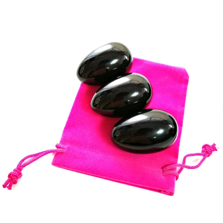 

Best price Drilled Natural Chakra Healing Yoga Exercise Eggs with String Massage Stones wholesale for decoration