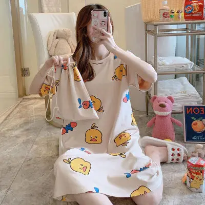 

Korean Sweet And Lovely Cloth Nightdress Latest Women Pajama