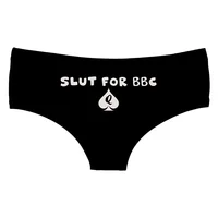 

Low MOQ Factory custom SLUT FOR BBC 3d print ladies panties super soft seamless girl's panties