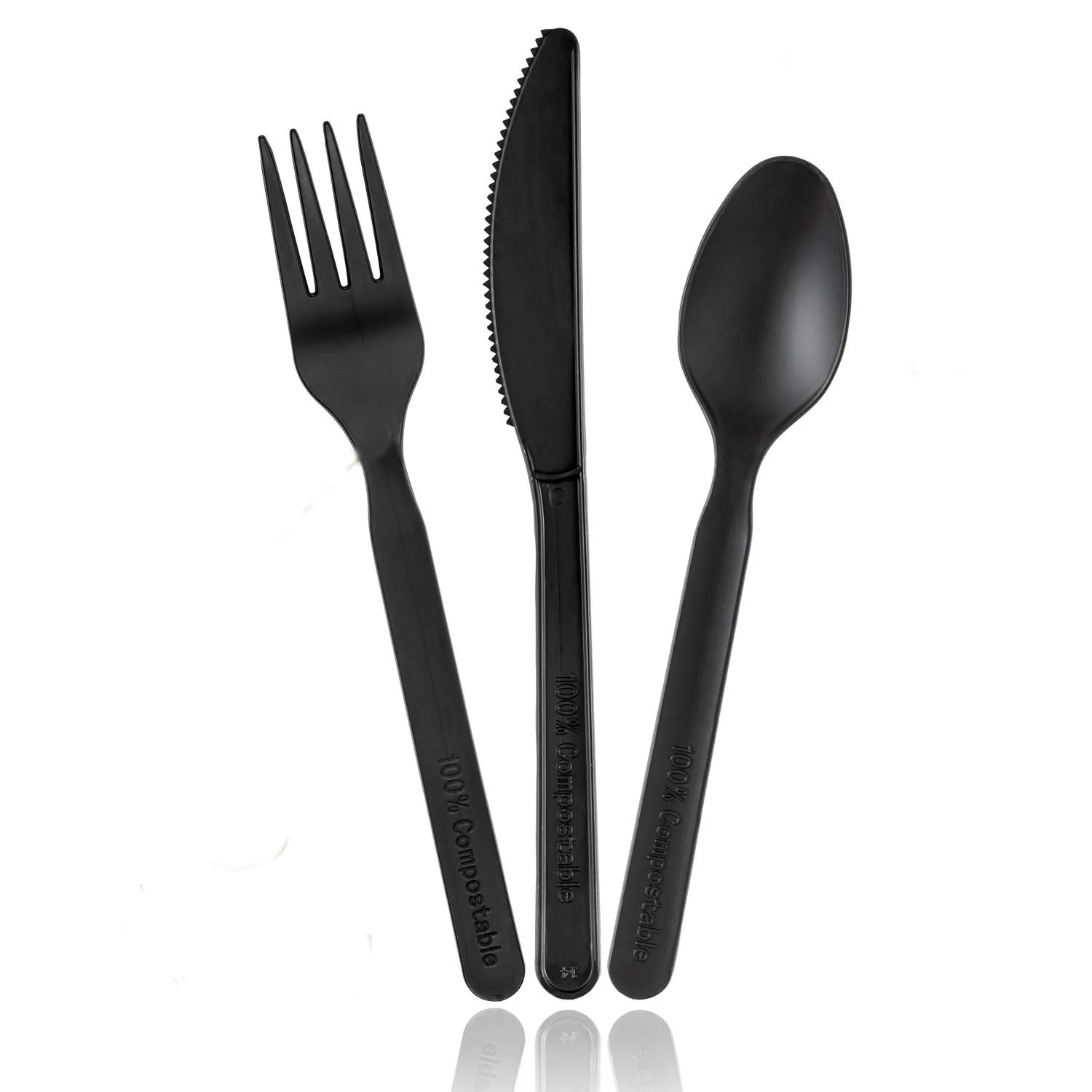 

Econewleaf Manufacturer Takeaway 7 inch Forks Knives Spoons Cpla Fork Knife Spoon Set Pla Cutlery Kit For Catering