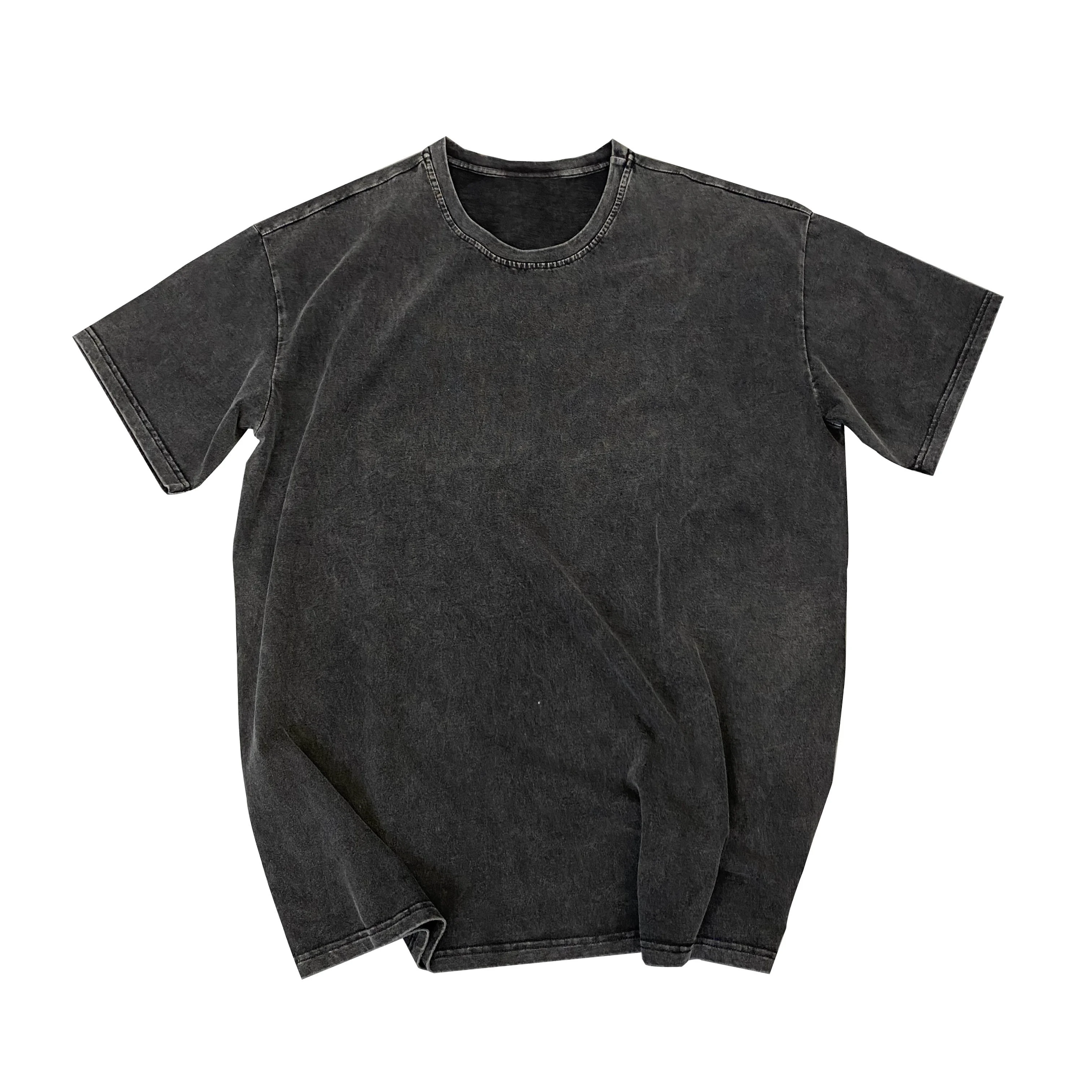 

Custom Blank 100% Cotton Men's T-shirts with Acid Washed T-shirt, Black,white,custom colors