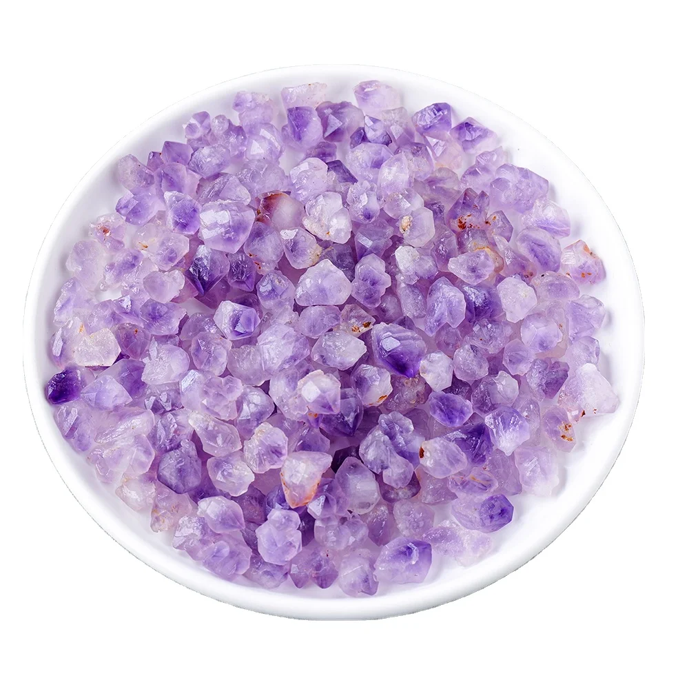 Wholesale natural crystal stone amethyst teeth raw stone quartz decoration stone