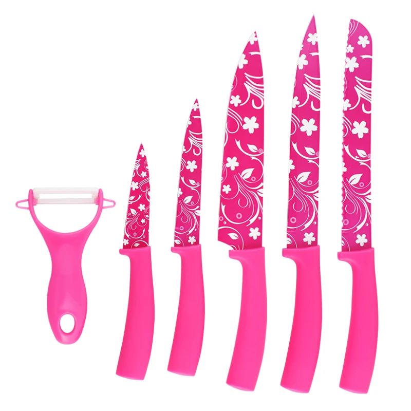 Floral knife set  Pink kitchen, Shabby chic diy, Shabby chic kitchen