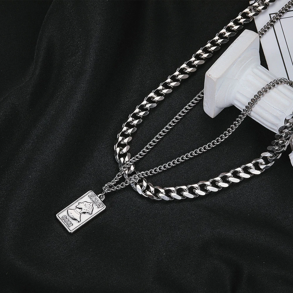 

Layer Necklace, Platinum plated