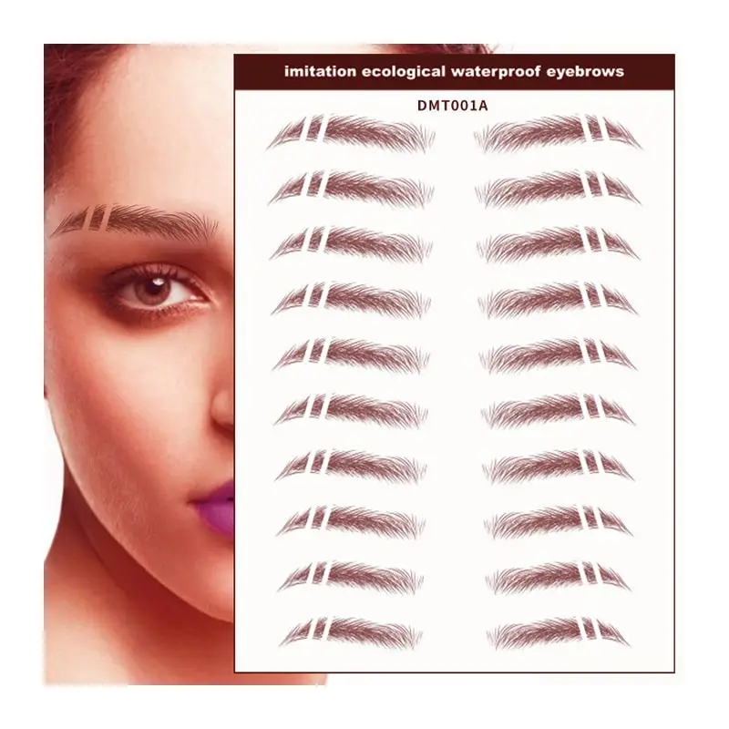 

Beauty Sticker Popular Brown Eyebrow Shapes,4D Imitation Eyebrows Waterproof, Black