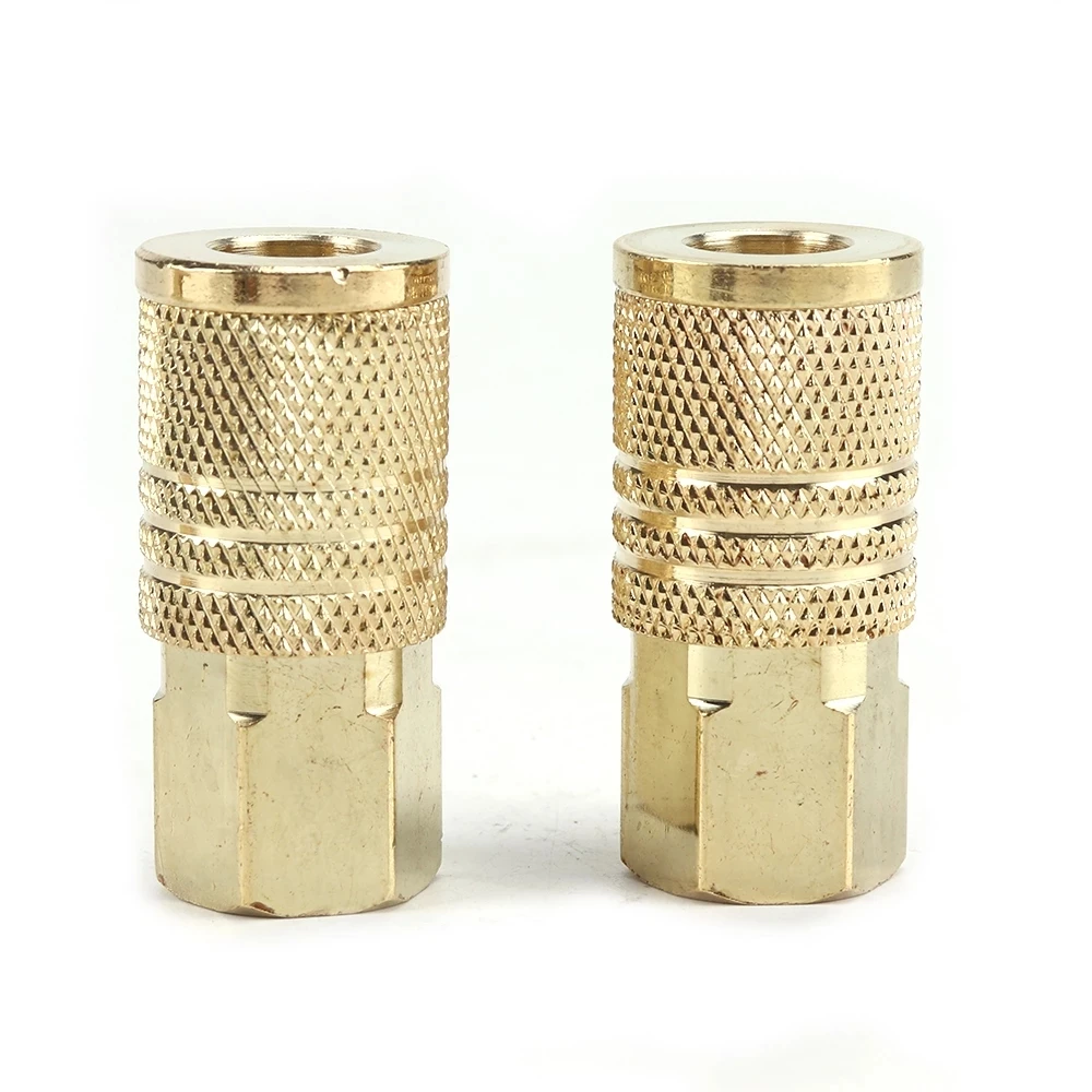 

Solid Brass 1/4" NPT Pneumatic Fitting Air Line Quick Coupling Connector Coupler Adapter For Air Compressor