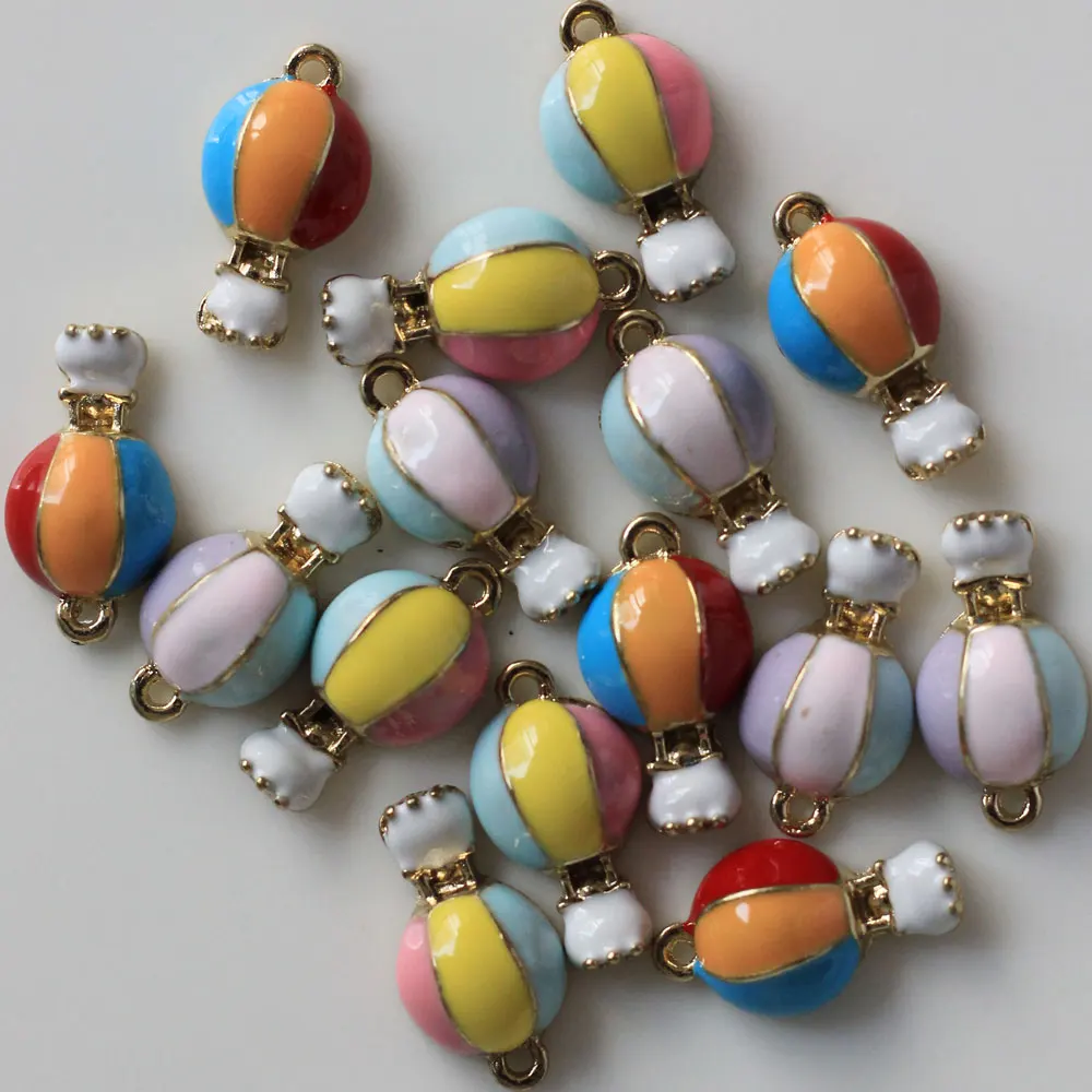 

Mix Color Fashion Alloy Enamel Hot Air Balloon Charms Pendants For Bracelet Earring Jewelry Making