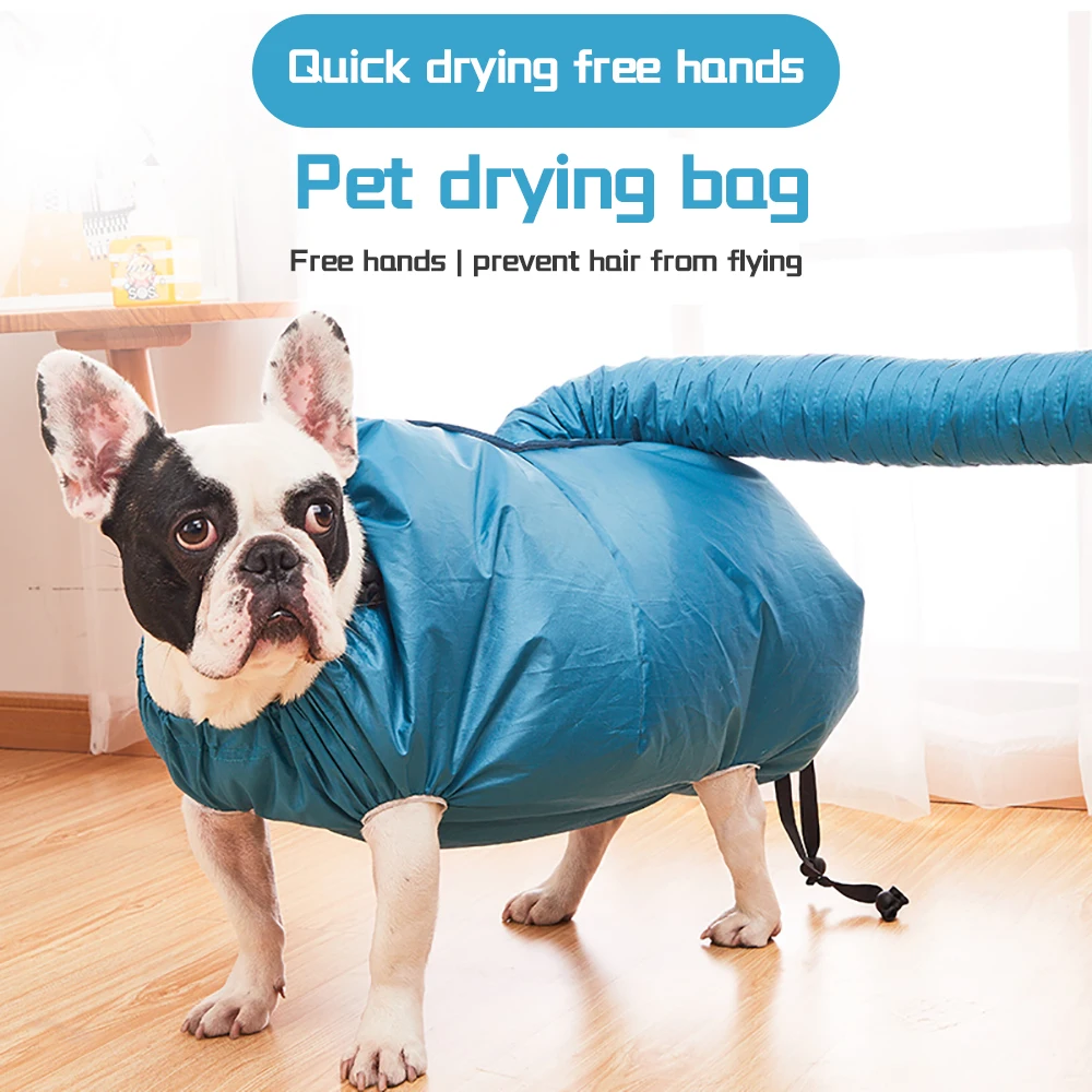 Portable Pet Drying Bag Folding Dogs Hair Dryer Blow Bag Grooming Bag