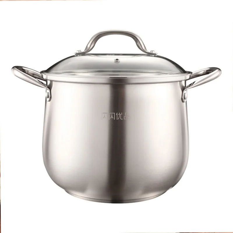 

SSGP Kitchen Stainless Steel Cookware 4L Hot Cooking Deep Soup Stock Pots Set With Steamer Rack