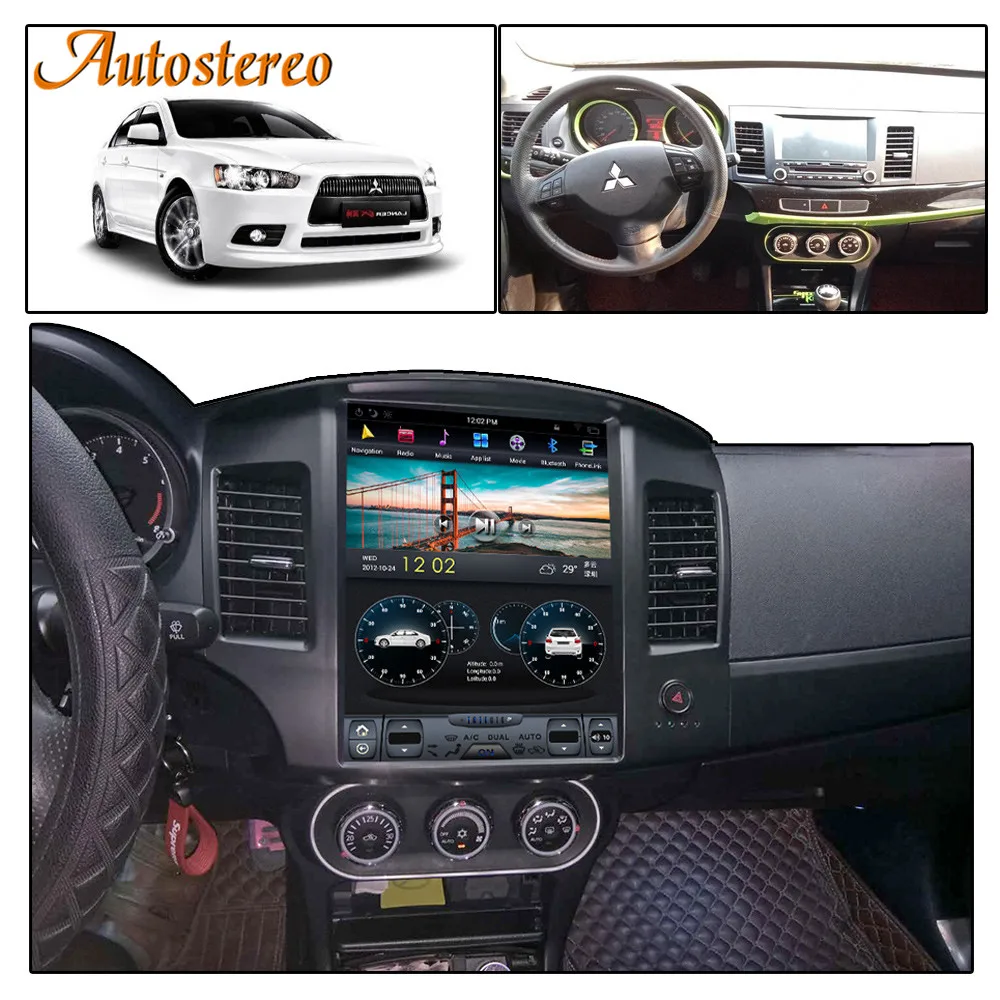 

Android 9 64G Tesla Radio 12" For Mitsubishi EVO Lancer 2007-2017 Car GPS Navigation Car Head Unit Multimedia Player Radio Tape