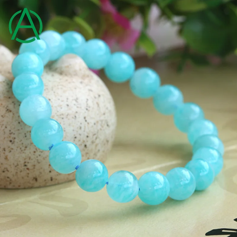 

ArthurGem Amazonite Natural Stone Beads High Grade 6/8/10/12mm Amazonite Stone Beaded Bracelets for Women Men, 100% natural color