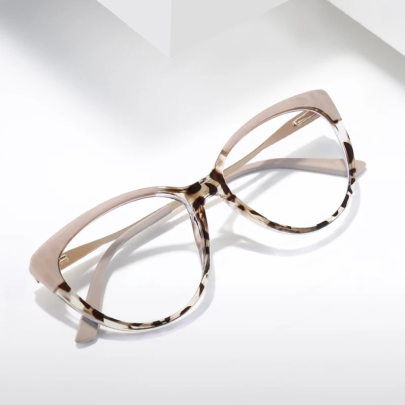 

2023 Hot Selling New Women'S Cat Eye Optical Glasses Frame Tr90 Anti-Blue Light Spring Foot Optical Glasses Frame