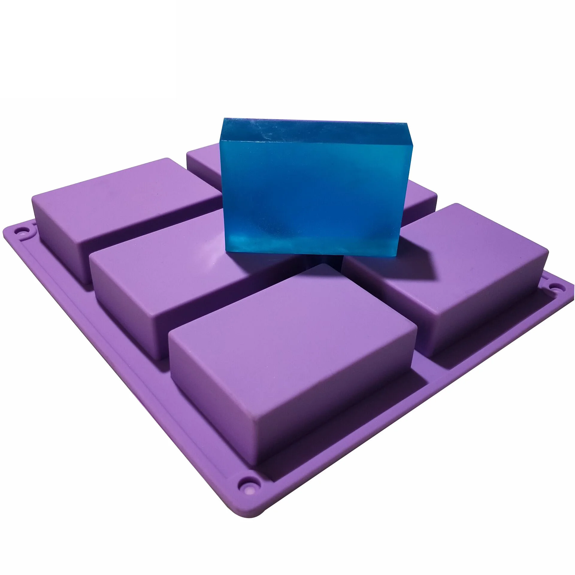 

6 Cavity soap molds for square soap mold Logo Custom Silicone Mold, As picture or as your request for silicone soap molds