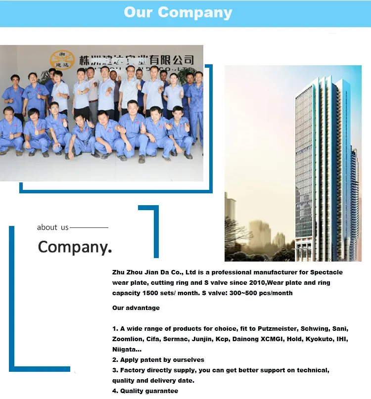 concrete pump wear plate